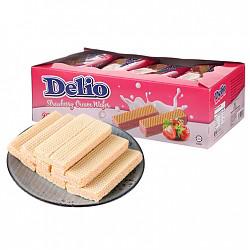 马来西亚进口 徳利奥（Delio) 草莓味威化饼干320g/盒