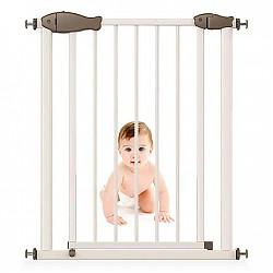 棒棒猪(BabyBBZ)儿童安全门栏 宝宝楼梯口护栏宠物围栏狗栅栏隔离门防护栏 小鱼门护栏咖啡色 BBZ-860