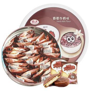 【京东超市】印尼进口 巧贝特（Better） 巧克力裹衣夹心饼干香草牛奶味 390g/罐