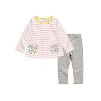 oissie 奥伊西 1-4岁宝宝纯棉条纹套装 粉红条纹 *3件