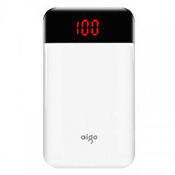 爱国者（aigo）E10000+ 迷你充电宝 10000毫安 新增苹果输入接口 移动电源 手机通用 白色