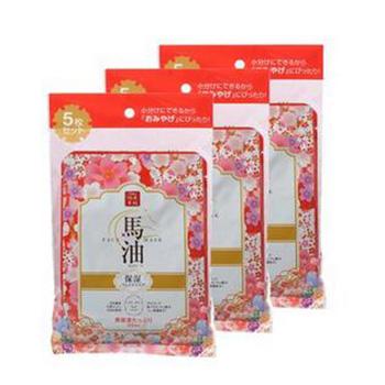 Lishan北海道 马油保湿滋养面膜 樱花香 5片*3袋