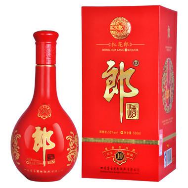 限地区：郎酒 红花郎十（10） 53度 500ml 酱香型白酒 单瓶装