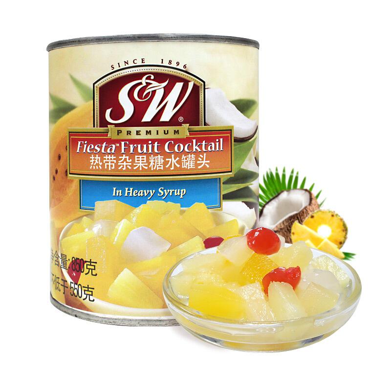 菲律宾进口 S&W优实 糖水热带杂果罐头 850g*2罐