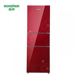 容声（Ronshen）BCD-218D11NC 218升 三门冰箱 家用节能 中门软冷冻 红色玻璃面板 静音低噪