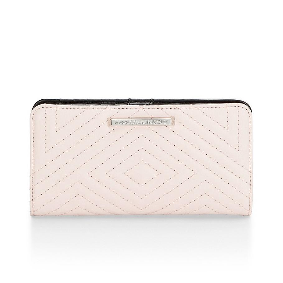 REBECCA MINKOFF GEO QUILTED Sophie Snap 女士真皮长款钱包