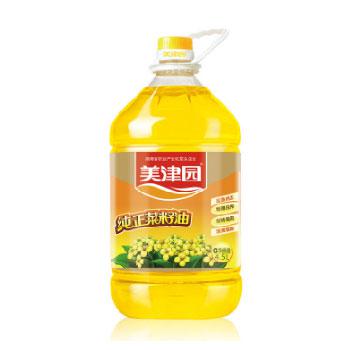 美津园 精炼一级压榨 非转基因食用油  纯正菜籽油 4.5L