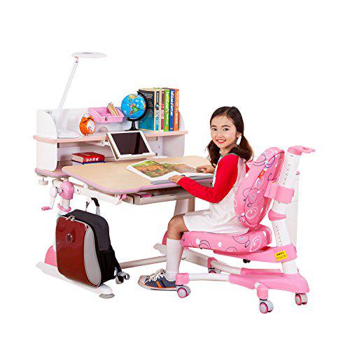 心家宜 M110_M200 手摇机械升降 儿童学习桌椅套装+原装书架+椅套