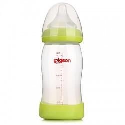 贝亲-自然实感宽口径PP奶瓶240ml（绿色）AA95