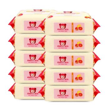 漂亮宝贝 西柚手口湿巾 含VC的湿巾100抽带盖*10包