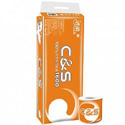 【京东超市】洁柔（C&S） 卫生纸橙色C&S系列3层160g卷纸*10卷