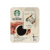 Starbucks星巴克VIA哥伦比亚速溶咖啡26包装