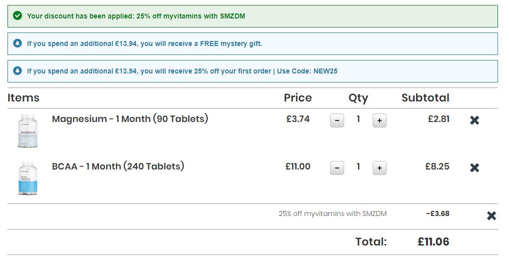 myvitamins英国官网 全场保健品、健身补剂促销（含鱼油、辅酶Q10、BCAA等）