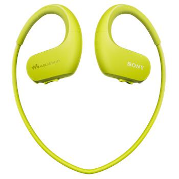 索尼（SONY）可穿戴式运动防水耳机mp3播放器 WS413 (柠檬绿) 4G