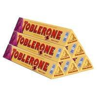 Toblerone瑞士三角 亿滋进口 巧克力含葡萄干及蜂蜜巴旦木糖100g*6条 (瑞士进口) 休闲零食