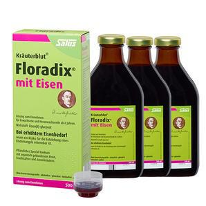 Salus Floradix mit Eisen 铁元 补铁补气补血营养液 绿瓶 500ml*3瓶