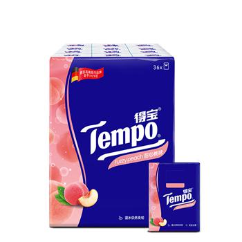 Tempo/得宝 手帕纸 迷你4层*36包（甜心桃味）