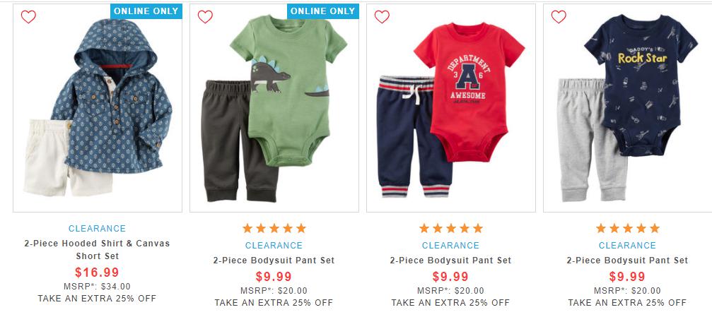 Carter’s美国官网 精选婴幼儿童服饰 换季促销