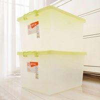 [当当自营]禧天龙Citylong 玩具收纳箱2个装 6047 本色绿 加厚塑料衣物整理箱 防潮百纳箱家居储物箱