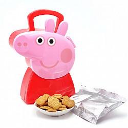 小猪佩奇 Peppa Pig 佩奇造型 牛奶曲奇礼盒 宝宝零食 卡通饼干礼盒 100g