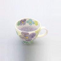 濑户烧 风花系列 彩花图案陶瓷杯