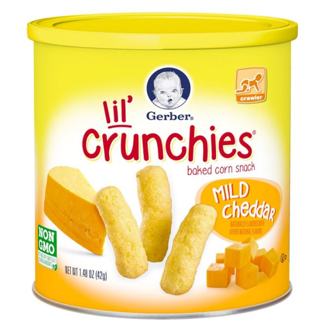 Gerber 嘉宝 Graduates Lil' Crunchies Mild Cheddar 干酪泡芙条 42g*6罐