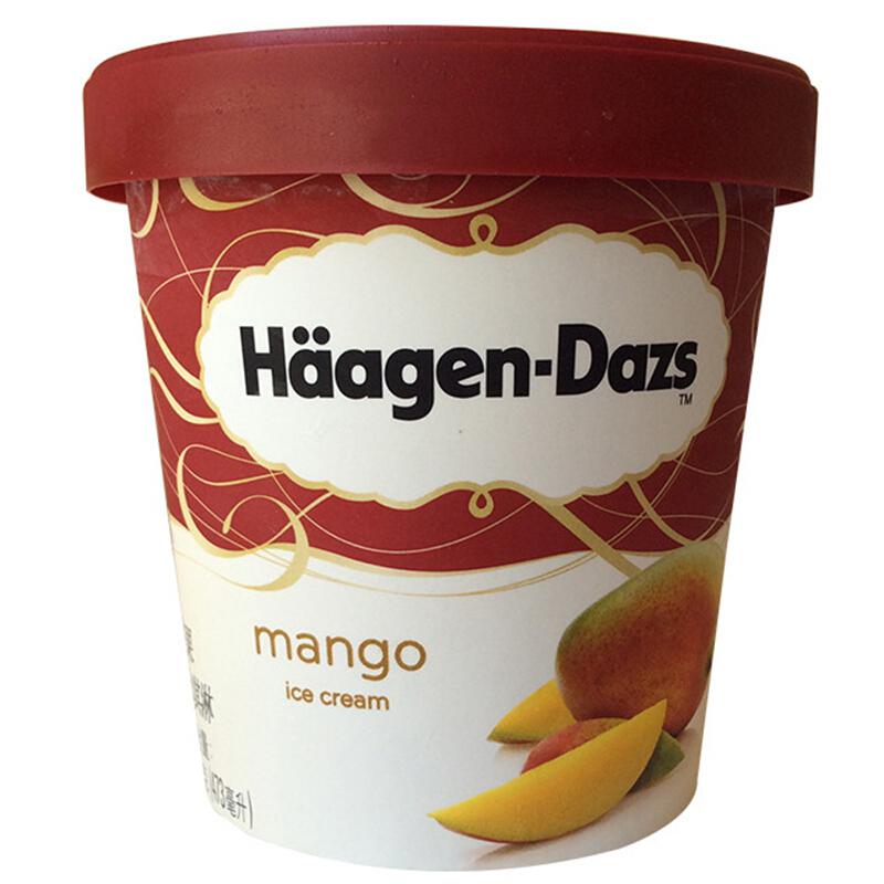 哈根达斯 冰淇淋大杯 392g*1 芒果口味*2+脆皮三明治冰淇淋