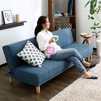 奥古拉 多功能 两用折叠布艺沙发床组合 蓝色 180cm