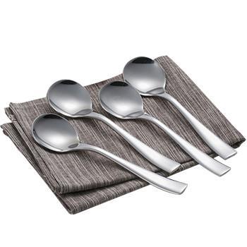 臻酷 不锈钢汤匙饭勺餐具(4支装)