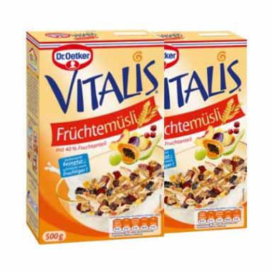 Dr.Oetker 欧特家博士 Vitalis 多种水果早餐麦片 500g *2盒