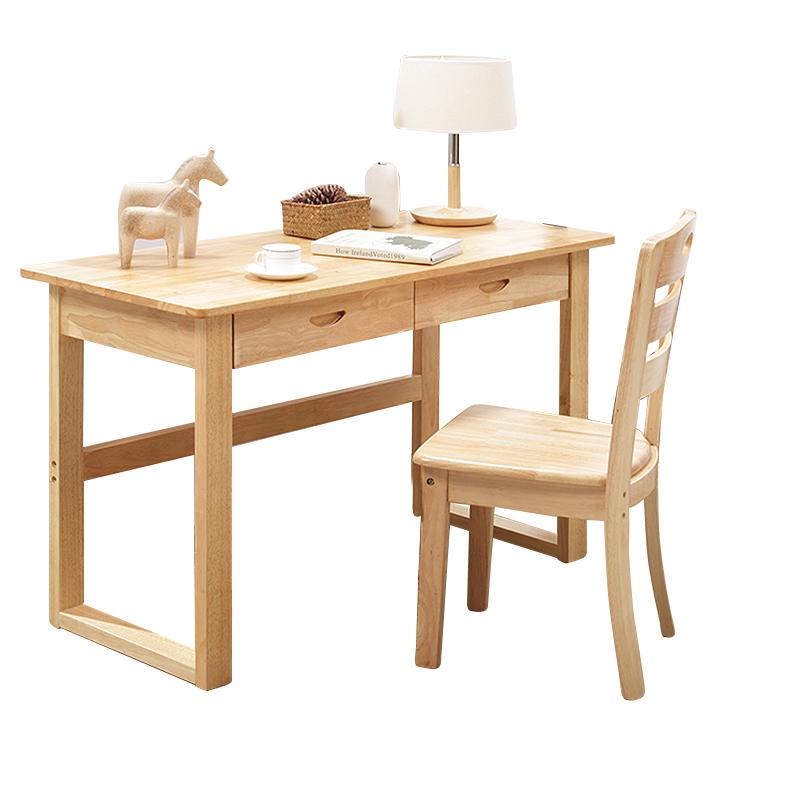 夏树 L06 新中式实木书桌  单桌+椅子