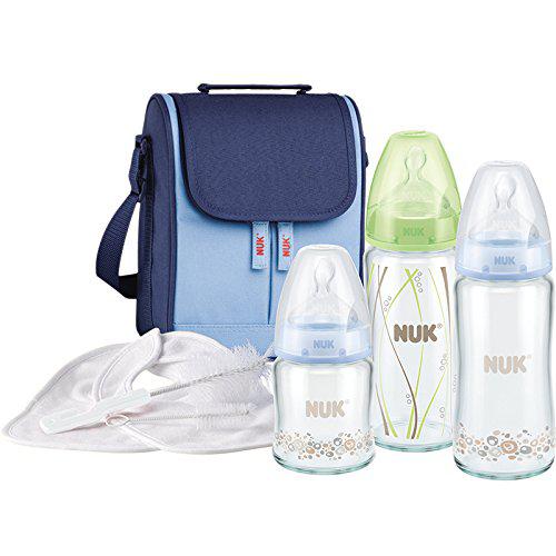 NUK 宽口 玻璃 奶瓶 妈咪包 8件套装 +凑单品
