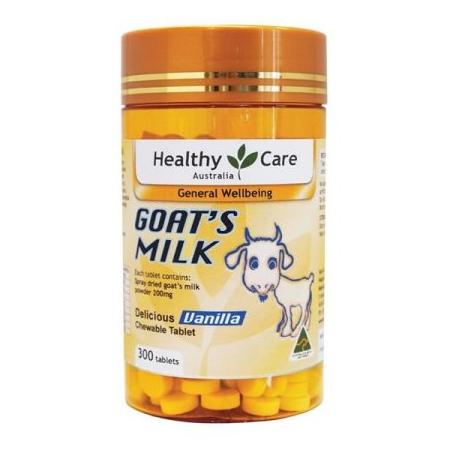 Healthy Care Goat's Milk 山羊奶咀嚼片 香草味 300粒