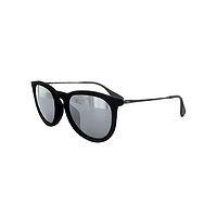 Rayban 雷朋 爱丽卡丝绒系列黑框灰色反光时尚太阳眼镜 54mm
