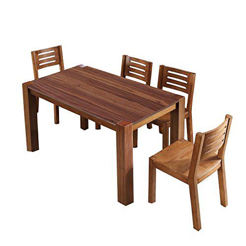 致林 实木餐桌椅组合 (1.5m餐桌+椅子*4)
