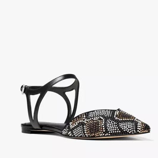 MICHAEL KORS  Ciara Embellished Suede Flat 女士凉鞋