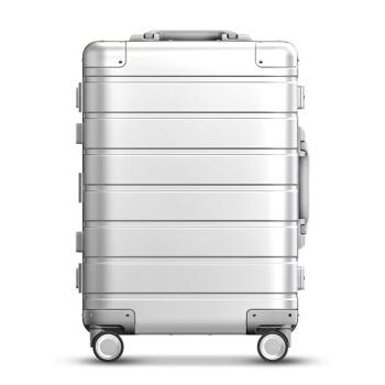 小米（MI）米家90分铝镁合金旅行箱拉杆箱 男女万向轮登机行李箱 20英寸 银色