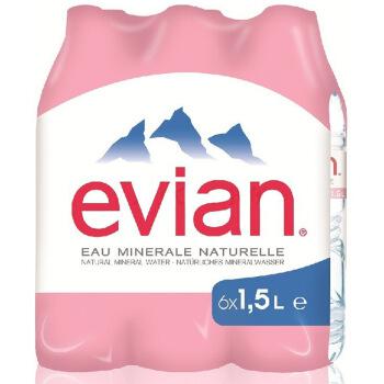 Evian 依云 天然矿泉水 1.5L*6瓶
