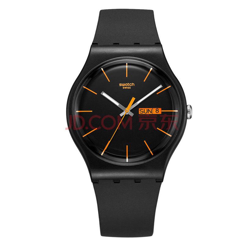 斯沃琪(Swatch)手表炫彩原创系列石英男女表至黑色SUOB704379元