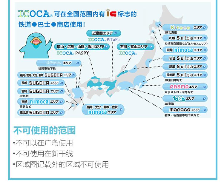 日本ICOCA卡 交通购物卡