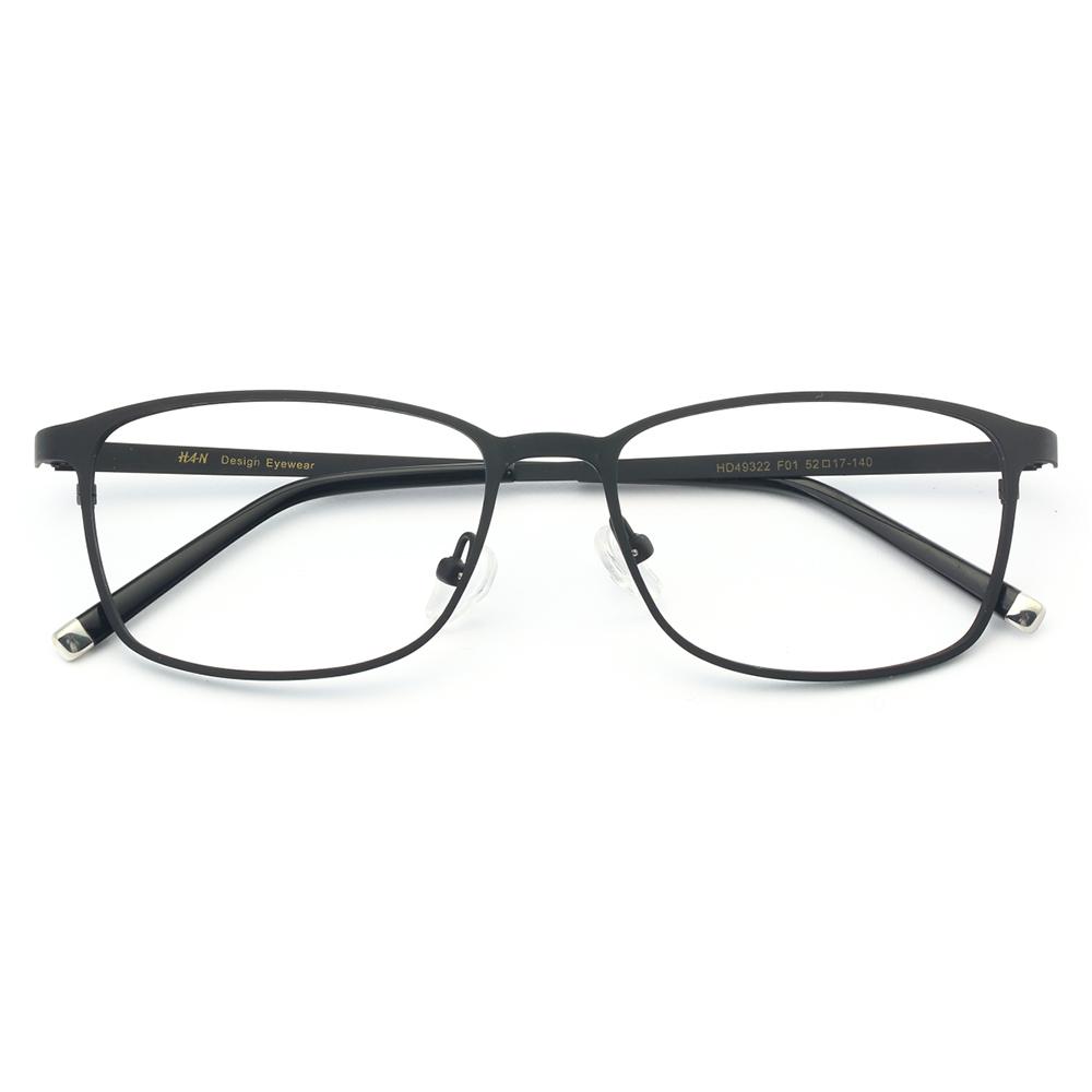 HAN HD49322 不锈钢 光学眼镜架 +1.67翡翠绿膜非球面树脂镜片
