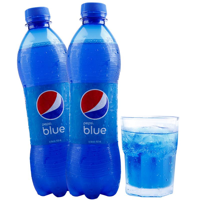 PEPSI 百事 巴厘岛梅子味蓝色可乐 450ml *3瓶