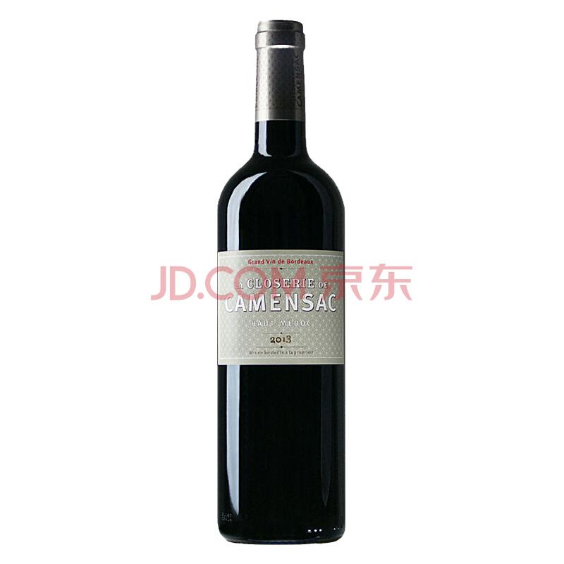 京东海外直采法国进口上梅多克产区卡门萨克庄园副牌干红葡萄酒2013年750ml159元