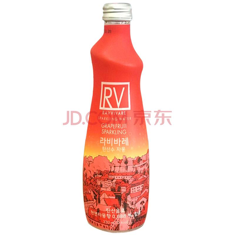 韩国进口艾薇（RV）汽水（柚子味）330ml*6瓶手慢无
