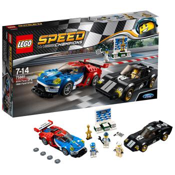 LEGO 乐高 超级赛车系列 75881 2016福特GT与1966福特GT40