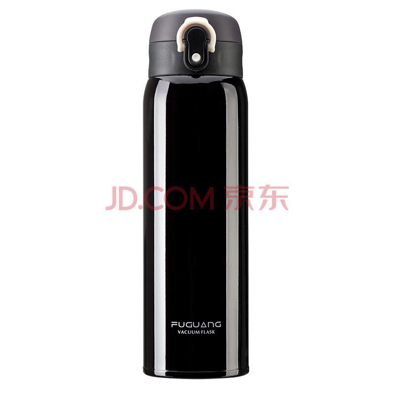 富光 轻量级便携不锈钢真空保温杯500ml 黑色（WFZ1013-500）62.3元