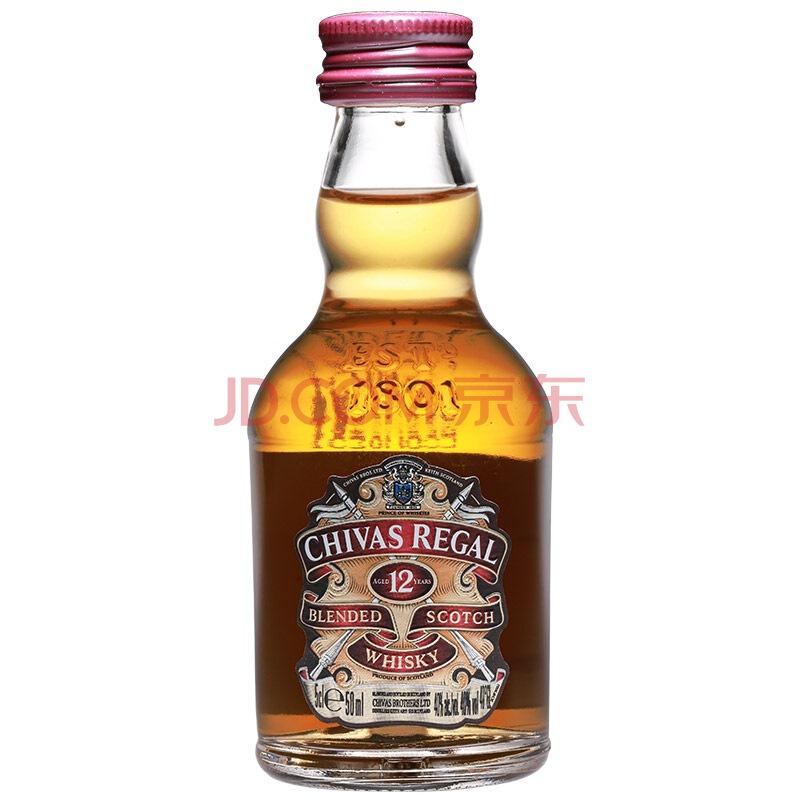 限PLUS会员：Chivas 芝华士 12年苏格兰威士忌 50ml *2件