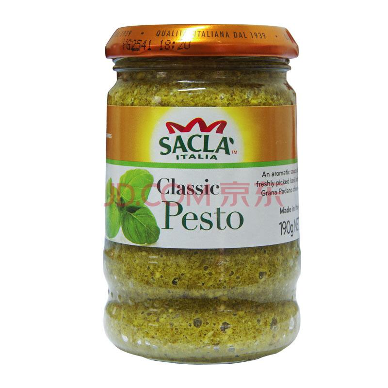 意大利进口 SACLA萨克拉 Pesto传统罗勒意粉酱（青酱）190g/瓶 披萨意面酱 *10件99元（合9.9元/件）