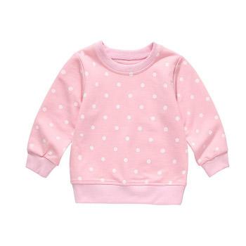 Oissie 奥伊西 1-4岁女宝宝纯棉圆领粉色波点套头卫衣 *3件