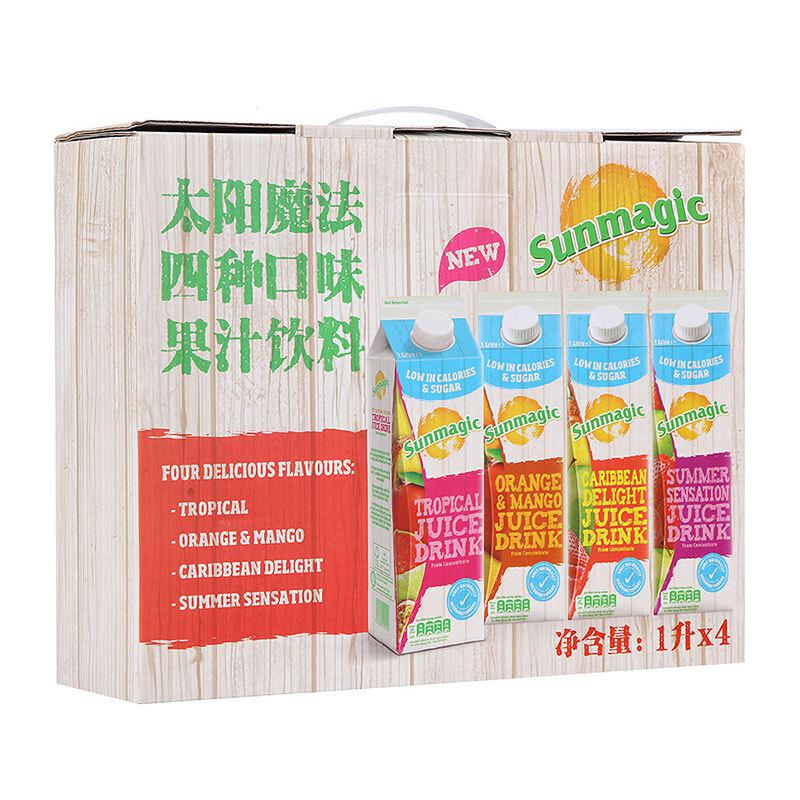sunmagic太阳魔法 四种口味果汁饮料礼盒1L*4瓶